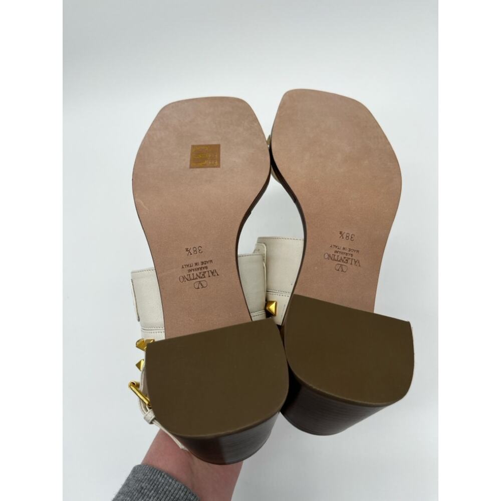 Valentino Garavani Vlogo Rockstud 60 Sandals Heeled White - 38.5 US 8.5 - Picture 11 of 15